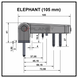 Регульована дверна петля 120кг Elephant біла D.0744.0107 фото 2